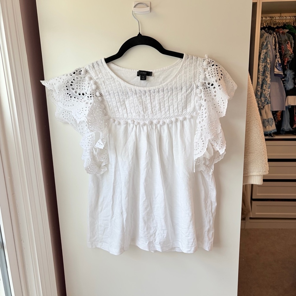 J crew white top